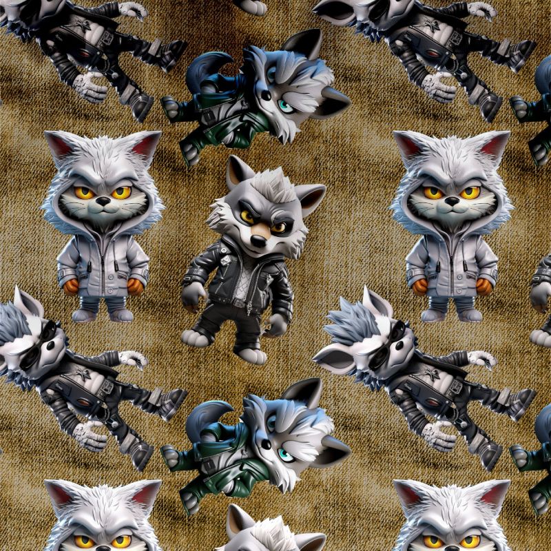 V rytumu PUNK zvířátek jeans- materiálové varianty mavaga design