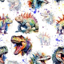 SAM1378A (DINOSAURUS AKVAREL na bílé- materiálové varianty)