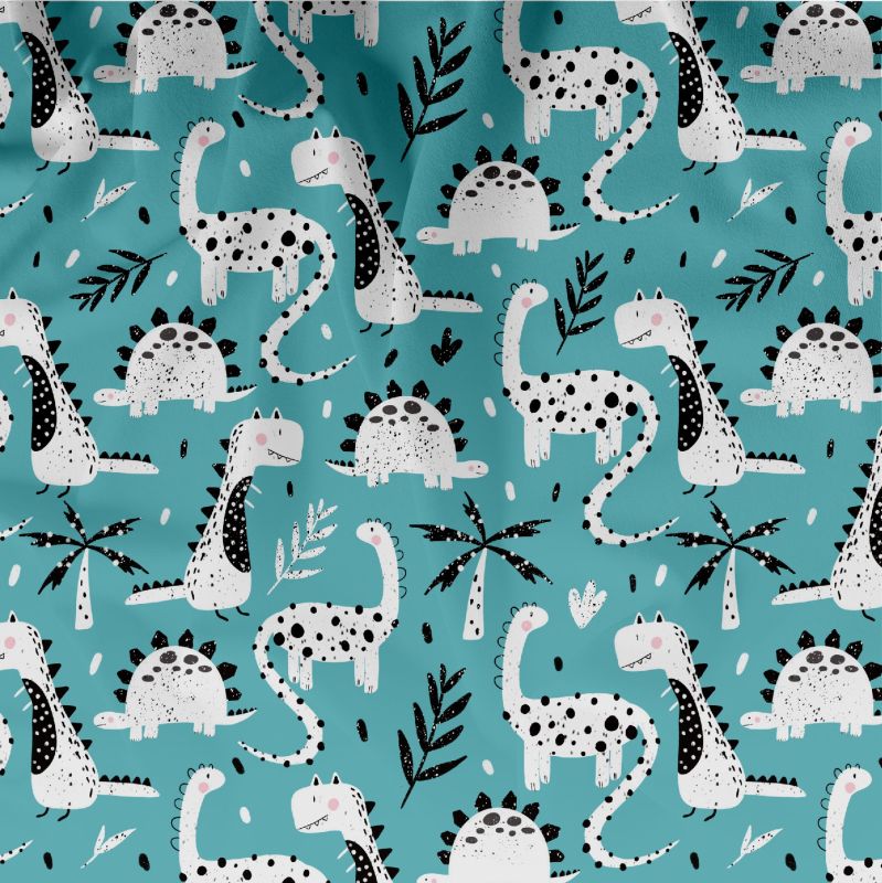 Dětský DINO na tyrkysu- materiálové varianty mavaga design