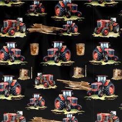 Traktory na černé- materiálové varianty mavaga design
