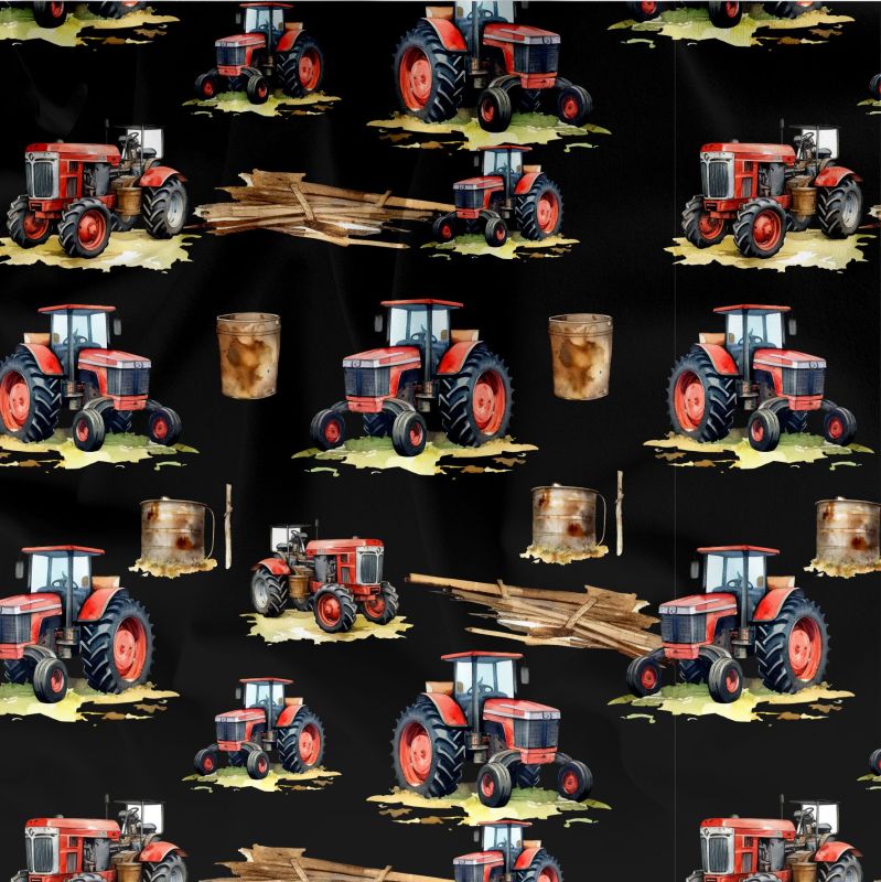 Traktory na černé- materiálové varianty mavaga design