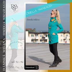 Papírový střih -DÁMSKÁ mikina OMEGA Smaragd