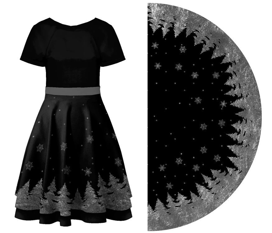 Panel na půlkolovku- střibrný gliter imitace -materiálové varianty mavaga design