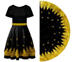 Panel na půlkolovku- zlatý gliter imitace -materiálové varianty mavaga design