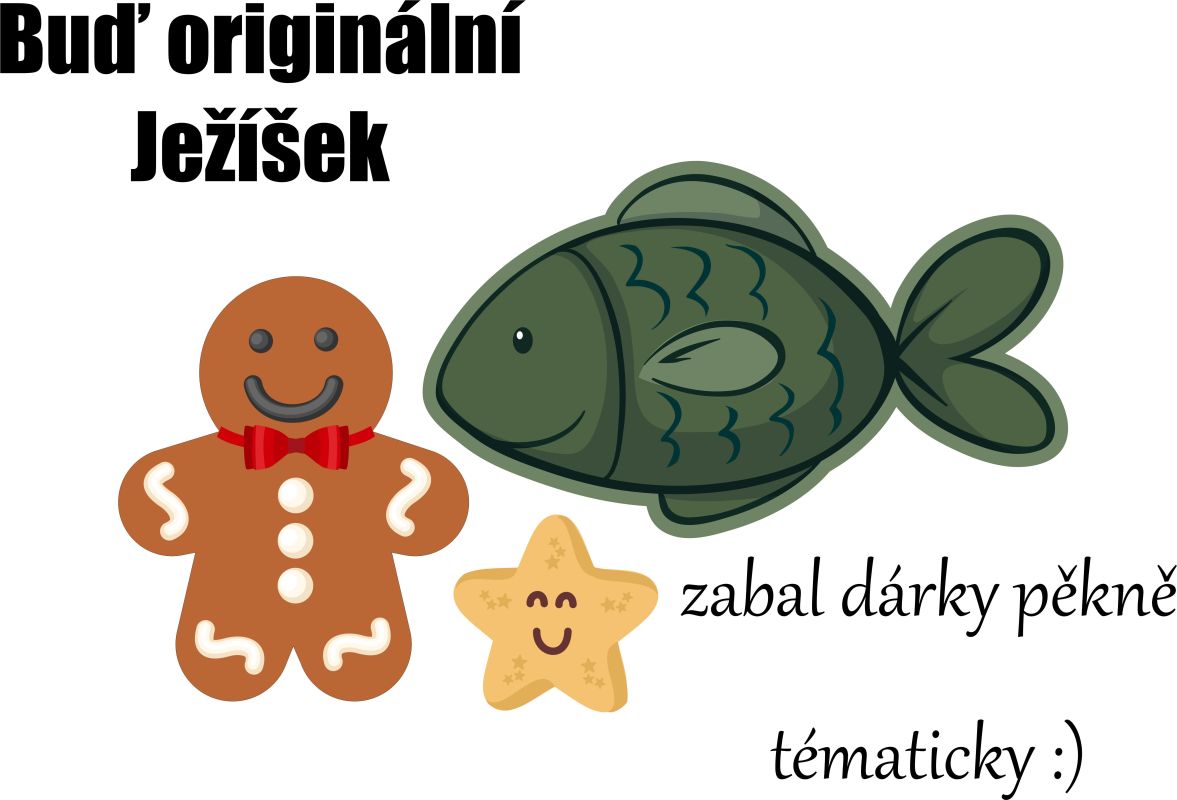 Pyžamožrout panel - PERNÍK, KAPR a hvězdička ČESKÝ VÝROBEK