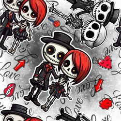 SAM1509A (Láska holky stikers - materiálové varianty)