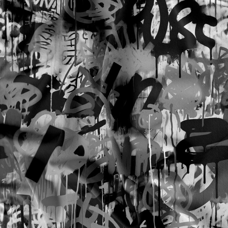 Grafity černobílý- materiálové varianty mavaga design