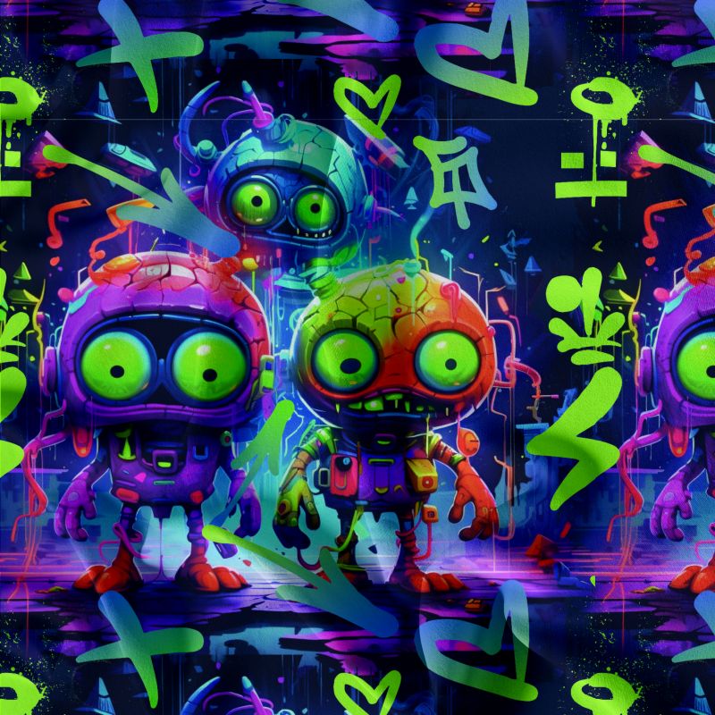Grafity ROBOTI- materiálové varianty mavaga design