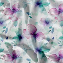 Akvarelové kytky na bílé - materiálové varianty mavaga design