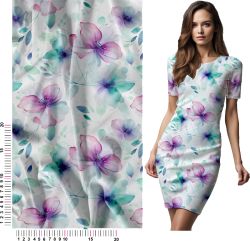 Akvarelové kytky na bílé - materiálové varianty mavaga design
