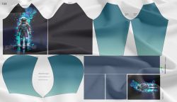 Panel na mikinu (tisk do střihu )  KOSMONAUT - varianty | 104 dolomity, 110 dolomity, 116 dolomity, 122 dolomity, 128 dolomity, 134 dolomity, 140 dolomity, 146 dolomity