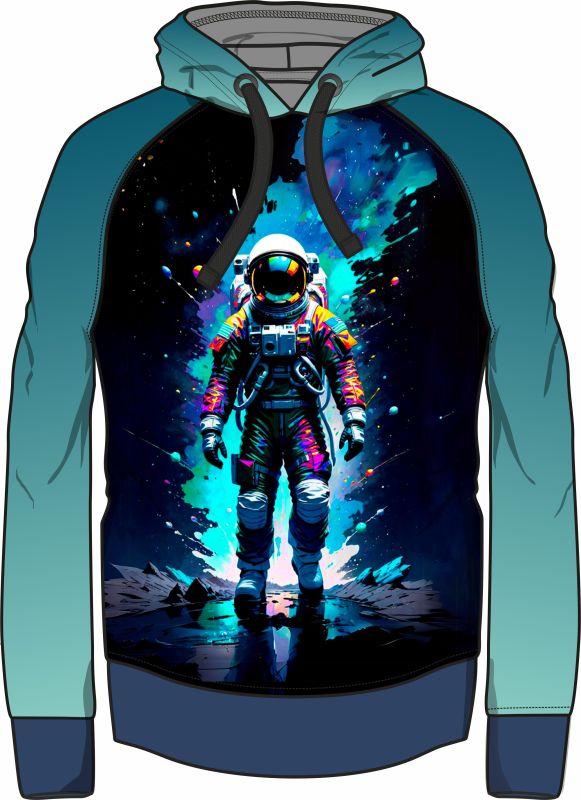 Panel na mikinu (tisk do střihu ) KOSMONAUT - varianty mavaga design