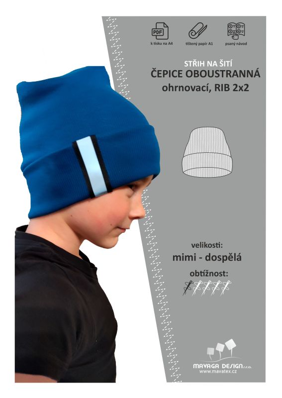 střih na čepici