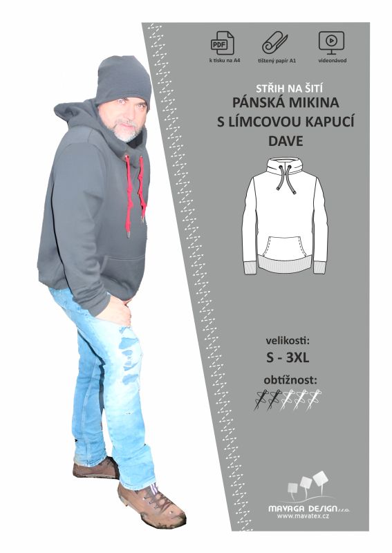 STŘIH na pánskou mikinu
