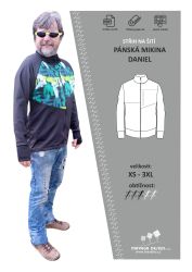 střih na pánskou  mikinu