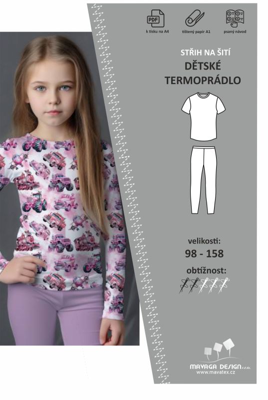 STŘIH NA dětské prádlo legíny a triko