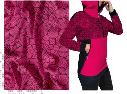 Jednobarevný tisk Mandaly - zimní softshell - varianty barev soft - atest pro děti