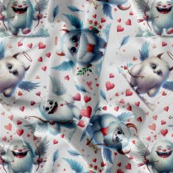 Yeti in love - materiálové varianty | Bela- polyesterový úplet, Torino -úplet funkční, MILKY -úplet funkční, FERRA -úplet, Lycra, PUSH UP LYCRA/ plavkovina, Garzato- počesaný funkční úplet, Termo lycra počesaná, DOLOMITY -počesaný 250 gsm, Softshell zimní 320 gsm, Softshell LETNÍ NEPRUŽNÝ, Softshell ZIMNÍ PRUŽNÝ 220 gsm, Softshell letní pružný 220gsm, Softshell jarní 285 gsm, Softshell BERÁNEK, Kočárkovina, Micropeach -tkanina 100 % pes, Silver pružné plátno, X-BAVLNĚNÝ SATÉN, BAVLNĚNÝ úplet LORA 180, Bavlněná teplákovina LORA 250 gsm, BAVLNĚNÝ úplet MIRA 230, SILKY, Venezie úplet, Satén úpletový Valentino  PES+el., Microplyš pružný