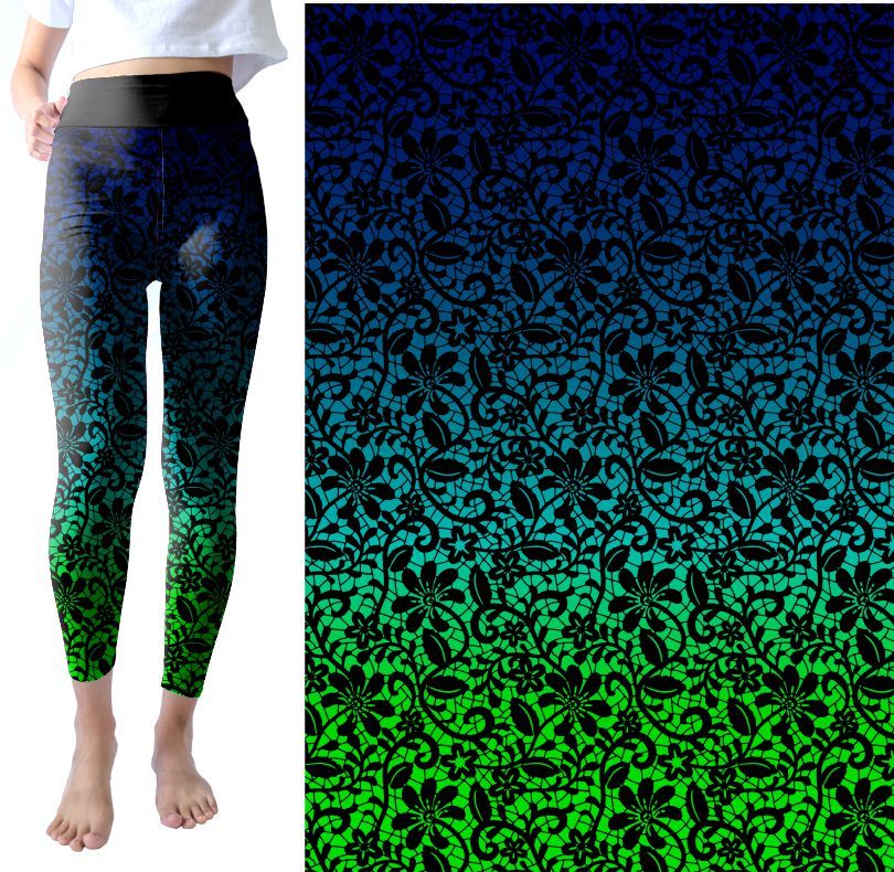 PANEL na šaty / triko/leginy - ombré +krajkaB- materiálové varianty mavaga design