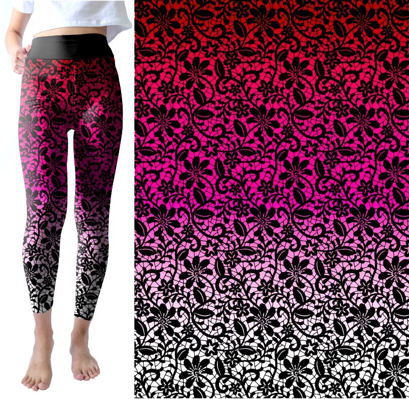 PANEL na šaty / triko/leginy - ombré +krajkaB- materiálové varianty mavaga design
