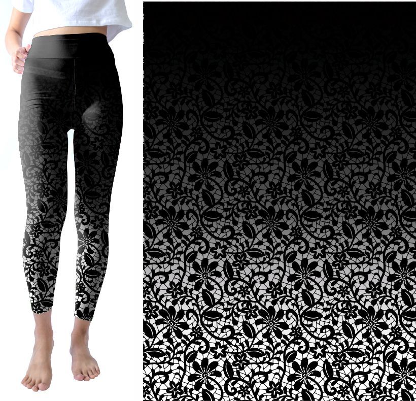 PANEL na šaty / triko/leginy - ombré +krajkaD- materiálové varianty mavaga design