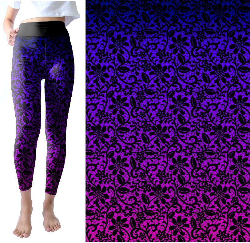 PANEL na šaty / triko/leginy - ombré +krajkaE- materiálové varianty mavaga design
