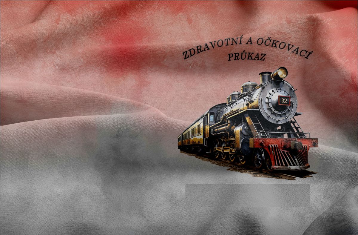 Panel na zdravotní průkaz Lokomotiva 1ks ČESKÝ VÝROBEK