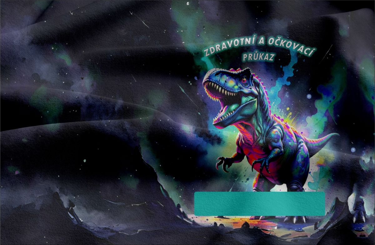 Panel na zdravotní průkaz Dinosaurus 1ks ČESKÝ VÝROBEK