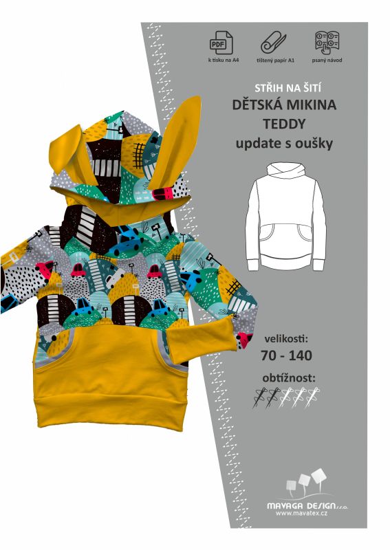 střih na dětskou mikinu