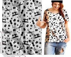 Švadlenka bílá- materiálové varianty mavaga design