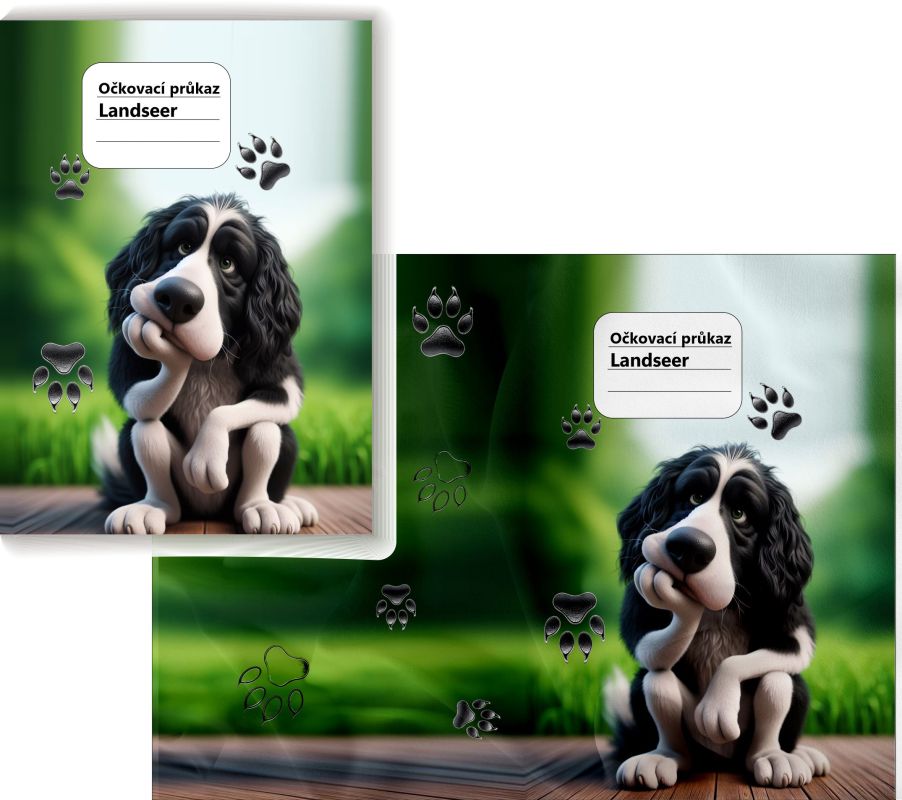 OBAL NA OČKOVACÍ PRŮKAZ Landseer ČESKÝ VÝROBEK
