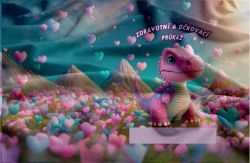 Panel na zdravotní průkaz Dino holka 1ks