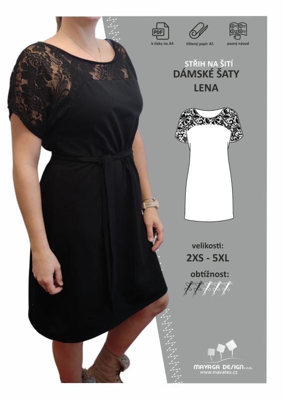 střih na jednoduché letní šaty