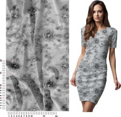 silky výšivka, silky tisk, látka vyšívané květy mavaga design