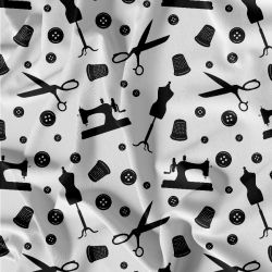 Švadlenka bílá- materiálové varianty mavaga design