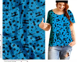 Švadlenka modrá - materiálové varianty mavaga design