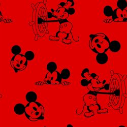 SAM1632D (Myšák Mickey  ČERVENÁ - materiálové varianty)