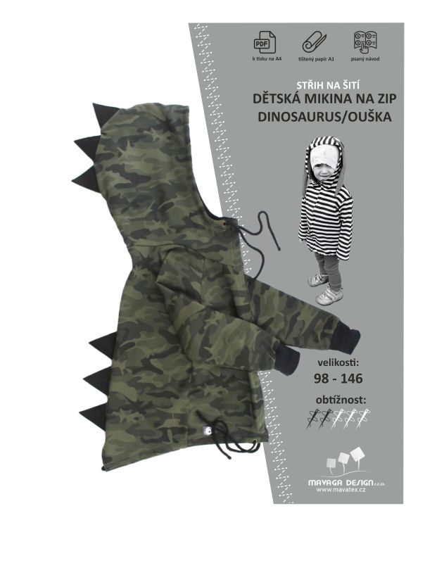 střih na dětskou mikinu
