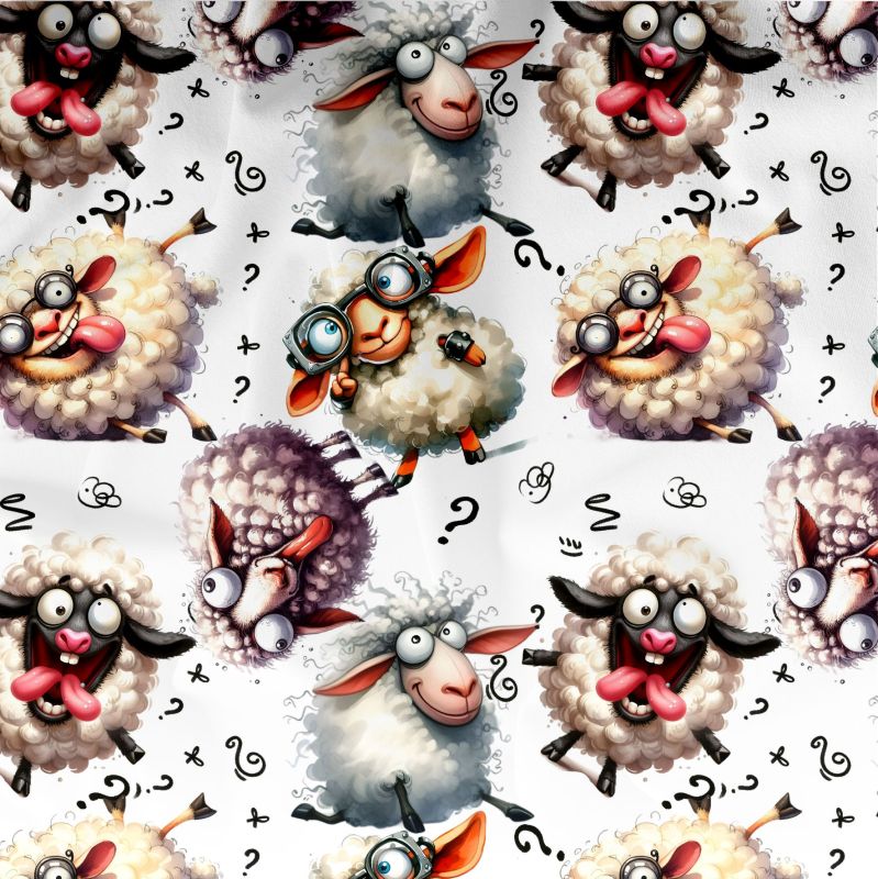 Látka ovečky, kočárkovina ovečky, úplet ovečky mavaga design