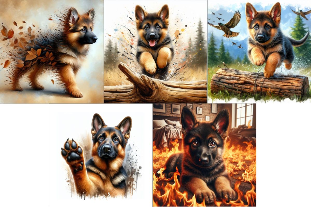 látkový panel německý ovčák ČESKÝ VÝROBEK