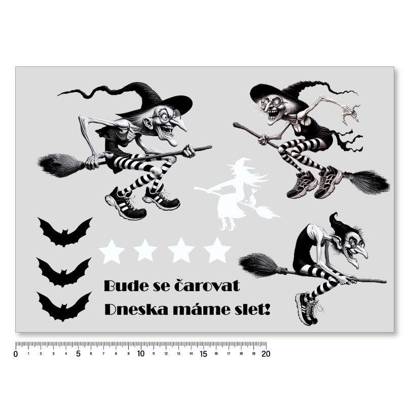 nažehlovací obrázek čarodějnice
