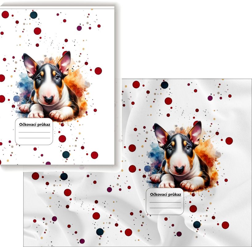 OBAL NA OČKOVACÍ PRŮKAZ Anglický bullterrier ČESKÝ VÝROBEK