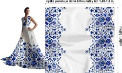 OTOČENÝ PANEL -folklor modrý-materiálové varinaty mavaga design
