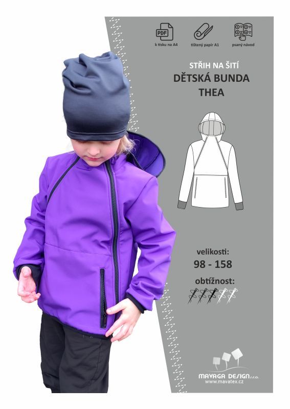 střih na dětskou bundu