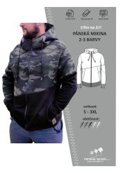 střih na pánskou mikinu