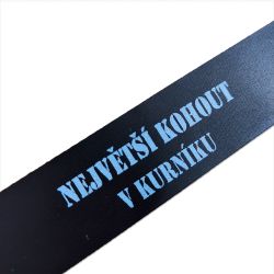 Našívací štítek - "NEJVĚTŠÍ KOHOUT" - varianty vyrobeno v EU