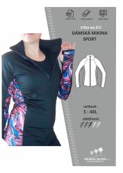 střih na dámskou sportovní mikinu