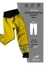 Střih na dětské softshellové kalhoty