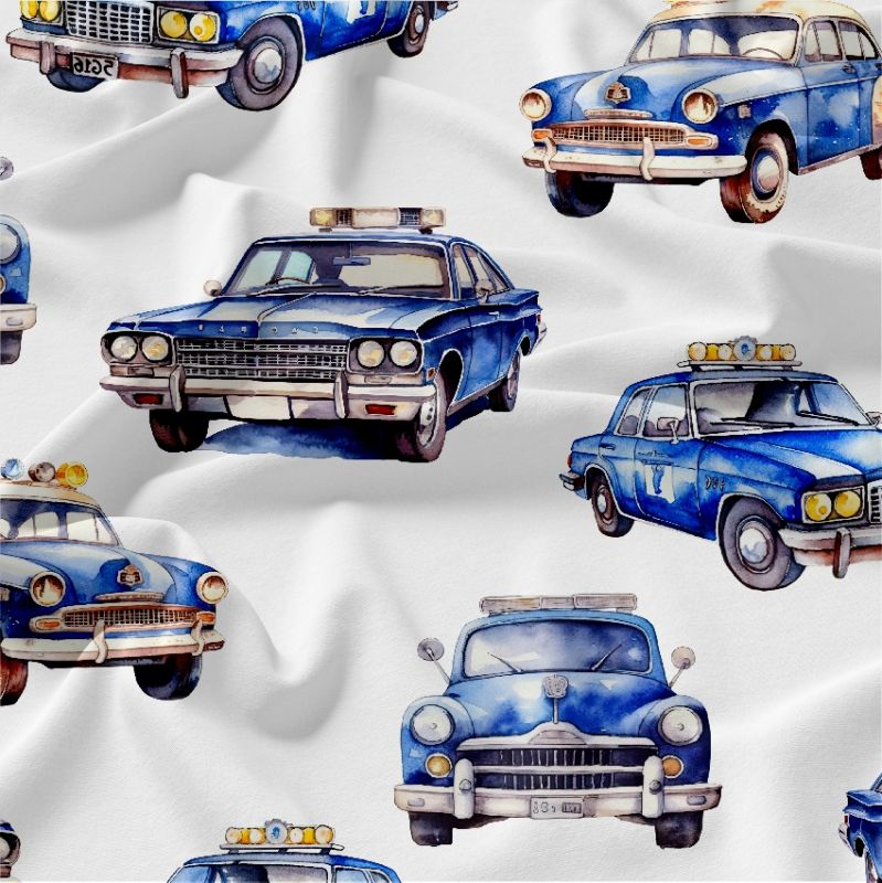 látka s policejními auty