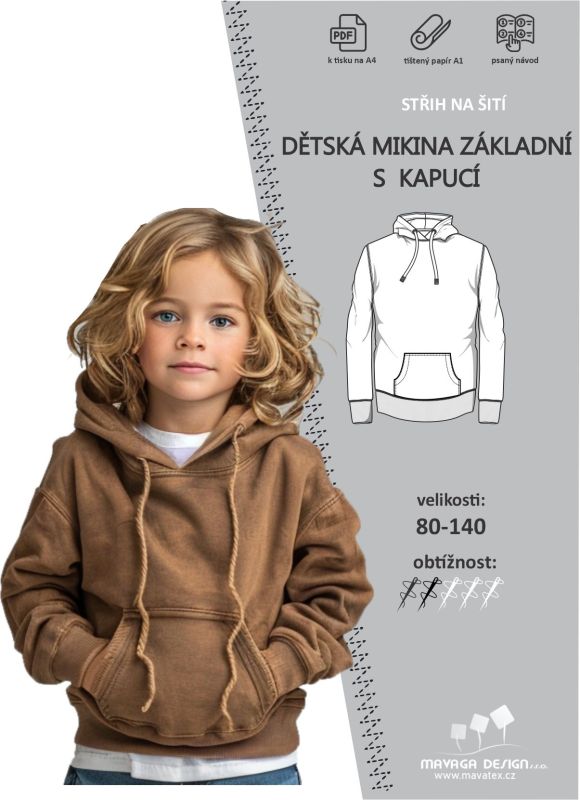 elektronický střih na mikinu Mavatex